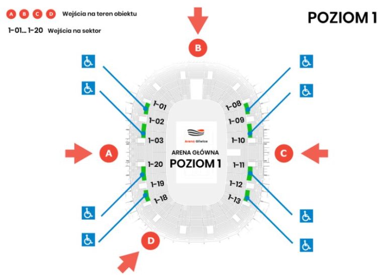 Loża Arena Gliwice - zarezerwuj swój nocleg w hotelach Malinowski.